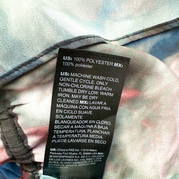 White House Black Market Dreamy Tulip Print Peplum Chiffon Blouse NWT Size S - Picture 14 of 14